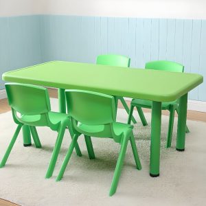 "Adjustable Olive Green Polymerized Material Water-resistant Kids Desk"