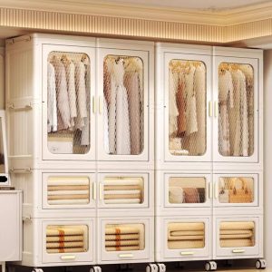 "Versatile Kids Armoire with Synthetic Material, Shelf, 4 Drawers/2 Drawers, and 2 Doors/4 Doors"